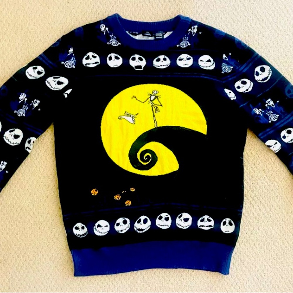 Nightmare B4 Christmas Sweater Adult Large Disney Jack Skellington Hot Topic